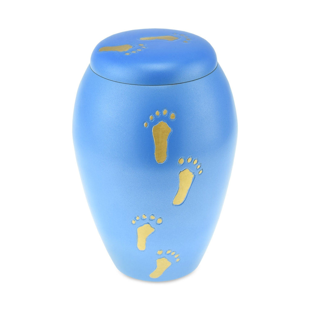 Dew Drop Solid Brass Infant Cremation Urn hot - Blue